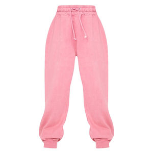 Pantalones Deportivos de Algodón Rosa de Cintura Alta Personalizados para Mujer, Cómodos, Casuales, Transpirables, de Secado Rápido, con Cintura Elástica para Invierno - Product Image 1