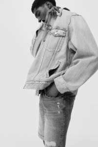 Vêtements de sport régulièrement ajusté polaire Soft Shell matériel lourd poids 500 GSM plaine blanc régulier Denim shorts pantalons pour hommes - Product Image 3