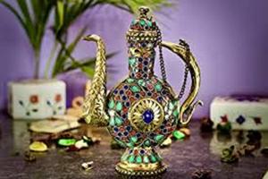 ชุด aftaba ชุดไวน์อาหรับสไตล์อินเดียเป็นมิตรต่อสิ่งแวดล้อม dallah ทองเหลืองสำหรับกาแฟและชา - Product Image 4