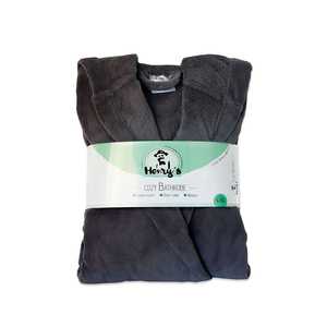 Bata de Baño de Felpa Gris Antracita para Hombre Henry's, Conjuntos de Baño de Confort Premium - Product Image 1