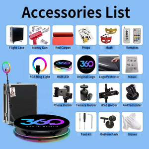 Cabina de Fotos Selfie 360 con Anillo de Luz para Bodas, Cabina de Fotos Portátil con Movimiento Lento, Cabina de Fotos 360 Grados, Video 360 - Product Image 6