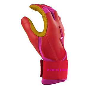 Gant de baseball professionnel Bruce Bolt de qualité antidérapante, conception de logo personnalisée, gants de frappe en cuir fendu de qualité supérieure, respirants - Product Image 4