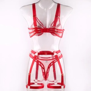 Sujetador Bragas Liga Circunferencia del muslo Transparente Sexy Mujeres Conjuntos de ropa interior Push Up Trajes de lencería - Product Image 4