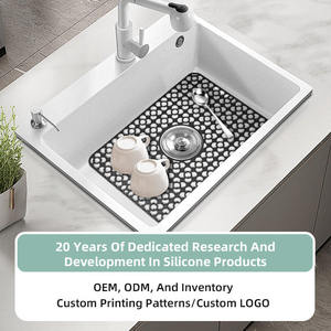 Eco-Friendly Square Silicone <b>Sink</b> <b>Protector</b> <b>Mat</b> Food Grade Safe for Kitchen <b>Sinks</b> and Coasters Home Use - Product Image 4