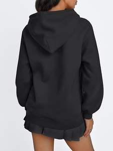 Men's Casual Winter Warm Fleece <b>Sherpa</b> <b>Lined</b> Pullover Hooded Sweatshirt 100% Cotton Knitted Customizable Logo Streetwear Pocket - Product Image 3