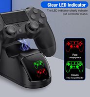 Station d'accueil de chargeur de manette PS4 pour manette Playstation 4 Station de charge à distance PS4 avec charge rapide de 1.8 heures