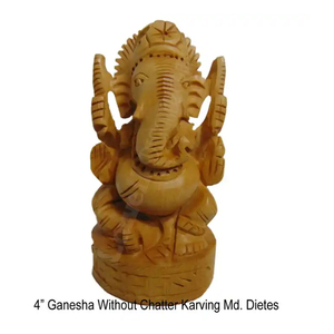 คอลเลกชันใหม่รูปปั้นพระพิฆเนศแกะสลักด้วยมือรูปปั้นหัวช้างทำในอินเดีย - Product Image 3