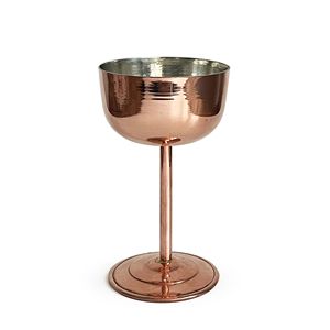 Copa de cobre hecha a mano, copa de vino, aspecto antiguo, copa de vino, color cobre - Product Image 1