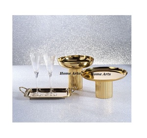 แท่นวางเค้กผลไม้อะลูมิเนียมและสแตนเลสสตีลดีไซน์ยอดนิยมรูปทรงกลม - Product Image 2