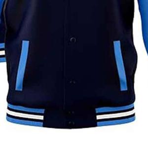 Nouvelle conception de veste varsity streetwear personnalisée avec logos brodés, 100% laine, séchage rapide, respirante, hiver, fabrication OEM pour la mode - Product Image 4