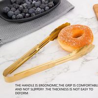 Pince à aliments longue en acier inoxydable de qualité supérieure, durable, facile à utiliser, résistante, lavable au lave-vaisselle, antidérapante et écologique