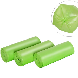 Bolsa de forro de cubo de basura compostable biodegradable bolsa de basura con cordón cuadrado para llevar - Product Image 2