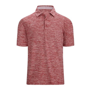 Polo en fibre de bambou pour fabricant OEM, T-shirt à manches courtes en polyester et coton, vert sauge, tricot fantaisie, col en V - Product Image 4