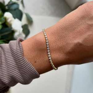 Pulsera de tenis de lujo con diamantes cultivados en laboratorio, corte redondo de 3 mm, joyería fina ecológica para mujer, venta al por mayor OEM - Product Image 3