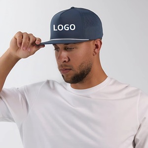 Casquette OEM à 5 panneaux découpée au laser avec logo personnalisé Casquette à bord plat Casquette de golf unisexe ajustable avec accent en corde Fabriqué au Vietnam pour l'extérieur - Product Image 2