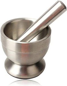 ชุดครกอะลูมิเนียมชุบนิกเกิล,ชุดชามกระเด็นสำหรับบดกระเทียมขิงสากอะลูมิเนียม - Product Image 6