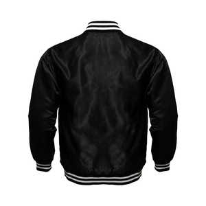 Vestes de baseball décontractées en satin polyester rose vif pour hommes, col montant, personnalisables, style varsity - Product Image 6