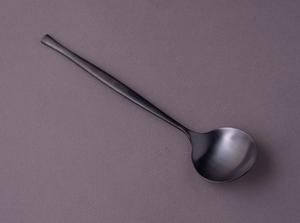 Cuillère à soupe moderne de luxe en métal noir pour le restaurant et l'hôtel de mariage - Product Image 4
