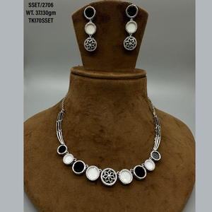 Luxury Emerald Gemstone Zircon Pendant Necklace Jewellery Set 925 Sterling <b>Silver</b> Zircon Jewellery Necklace <b>Earrings</b> Set Bridal - Product Image 3