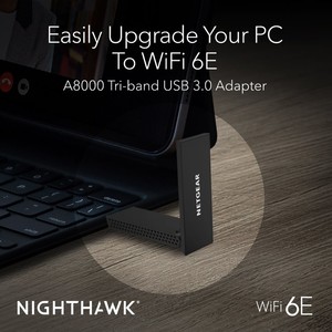 NETGEAR A8000-100PAR Nighthawk AXE3000 อะแดปเตอร์ไวไฟ 6E แบบพกพาสำหรับแล็ปท็อป พอร์ต USB 3.0 มีสินค้าพร้อมส่ง - Product Image 6