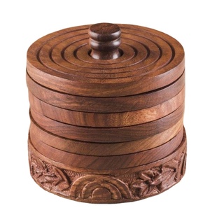 New Modern Design Eco-Friendly Mango Wood Tea <b>Coaster</b> <b>Sets</b> Custom Size Wholesale Supplier Handmade Wooden Tea <b>Coaster</b> - Product Image 2