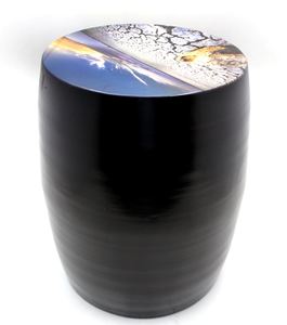 New Arrival Living Room Furniture Aluminum Round <b>Stool</b> Black Color High <b>Stool</b> for Indoor & Office Furniture Customized - Product Image 1