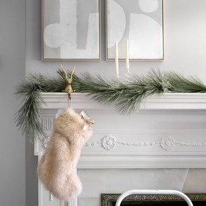 Haute qualité métal porte-bas de noël festif or étoile Santa traîneau renne vacances maison accessoire - Product Image 5