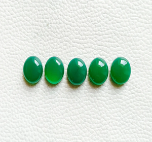 Ónix Verde Natural, Cabujón Redondo, Piedra Preciosa con Reverso Plano, Pulida, Piedra Suelta de 5-30 mm, Tamaño Calibrado para Fabricación de Joyas, Suministros para Manualidades - Product Image 1