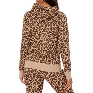 Sweat à capuche en molleton de coton de style tigre surdimensionné pour femmes Design court lourd personnalisé avec impression numérique pour l'hiver - Product Image 5