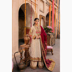 ชุดมุสลิมสไตล์อินเดียแบบดั้งเดิมชุดเดรสสไตล์อิสลามจาก lehenga choli ดีไซน์ทำด้วยมือ - Product Image 2