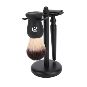 Kit de rasage pour hommes avec rasoir de sécurité avec une nouvelle crème de rasage de qualité Baume de rasage à l'huile de pré-rasage Pinceau de rasage de qualité supérieure - Product Image 1