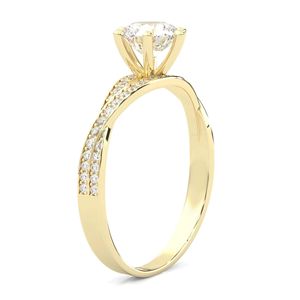 Anillo de Compromiso Redondo y Trenzado para Mujer de RITZIN - Product Image 3