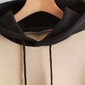 New Arrival Women's Casual Solid Color Cotton Fleece Sweatshirt Winter Pullover <b>Hoodie</b> <b>Plain</b> Dyed Design - Product Image 5