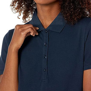 T-shirt d'été en toile de haute qualité pour femme, col rabattu, dernier design, classique, décontracté, respirant, séchage rapide, 100 % coton - Product Image 5