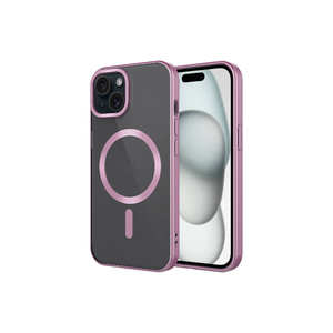 Coque en silicone compatible MagSafe Netzy SAFA Edition rose mat pour iPhone 15, compatible avec la recharge sans fil - Product Image 1