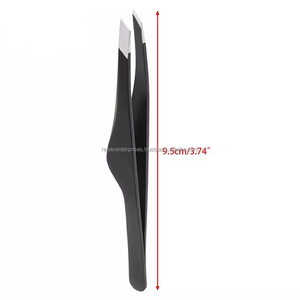 Pinzas para cejas de Color negro, venta al por mayor, Etiqueta Privada, embalaje personalizado, 1 unidad - Product Image 2