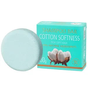 Private Label OEM ODM Solid Shampoo Bar Cotton Softness 60g Wholesale 100% Handmade Hair Soap High Quality European Manufacturer