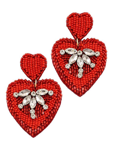 Último pendiente de gota de fresa bordado con cuentas de moda con joyería hecha a mano de alta calidad y diseño Premium para niña - Product Image 2