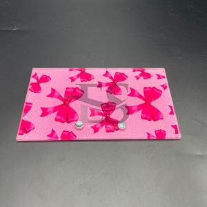 Nouvelle arrivée Carreau de cils durable avec nœud rose Carreaux de cils en acrylique de couleur et de design personnalisé Carreau de fabrication de cils en plaque - Product Image 2