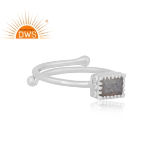 Hot Selling Fine Sterling Silver Natural <b>Labradorite</b> Gemstone Stackable <b>Ring</b> Custom Jewelry For Women Gift For Her - Product Image 2