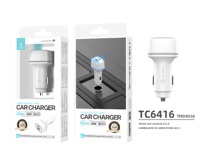 Chargeurs de voiture pour téléphone portable à double port USB Type C haute efficacité Techancy avec haut-parleur intégré, compatibles avec d'autres marques