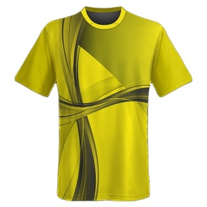 T-shirt de sport pour homme tendance, 100% polyester, imprimé numérique, manches courtes, séchage rapide, graphisme personnalisé - Product Image 1