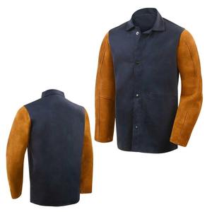 Vestes de soudage Protection de sécurité robuste Veste en cuir de vachette naturel résistant aux flammes - Product Image 1
