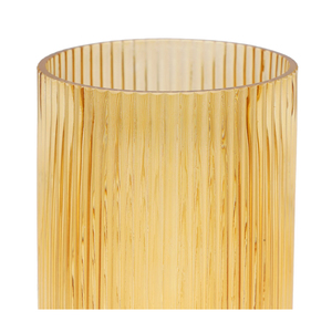 Nueva colección jarrón de vidrio soplado a mano hermoso jarrón de vidrio acanalado marrón claro para salas de estar áreas de comedor decoración de dormitorios - Product Image 4