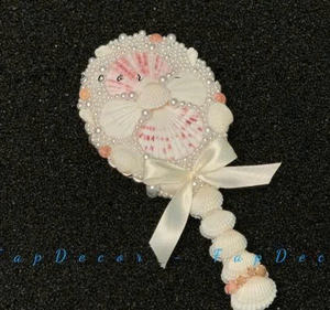 Espejo de Mano con Conchas Marinas, Hecho a Mano en Vietnam, Concha Natural, Artículo de Regalo - Product Image 3