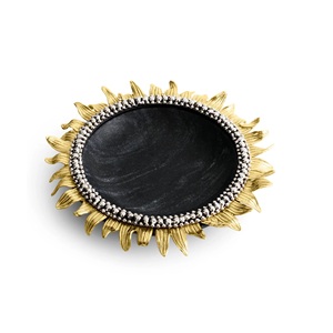 Vòng hình dạng kim loại trang trí Bát đám cưới trung tâm nhôm đồ ăn phục vụ Bát salad mặt trời hoa hình dạng sang trọng kẹo bát - Product Image 2