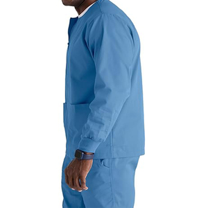 Low Price High Quality Custom Logo Printed Men <b>Scrub</b> Jacket <b>Plus</b> <b>Size</b> Breathable <b>Scrub</b> Jacket For Men - Product Image 4