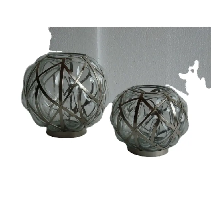 Lanterna de ferro de pendurar, lanterna decorativa moderna de metal e vidro