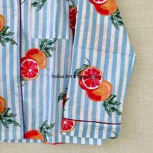 Nuevo Conjunto de Pijama de Algodón para Niños, Hermoso Conjunto de Pijama de Algodón Estampado Indio, Ropa de Dormir 100% Algodón - Product Image 5