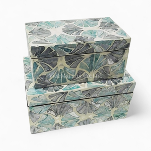 Boîte de rangement en nacre, vente en gros, fabrication directe, incrustation de coquillages faite à la main, organisateur décoratif - Product Image 2